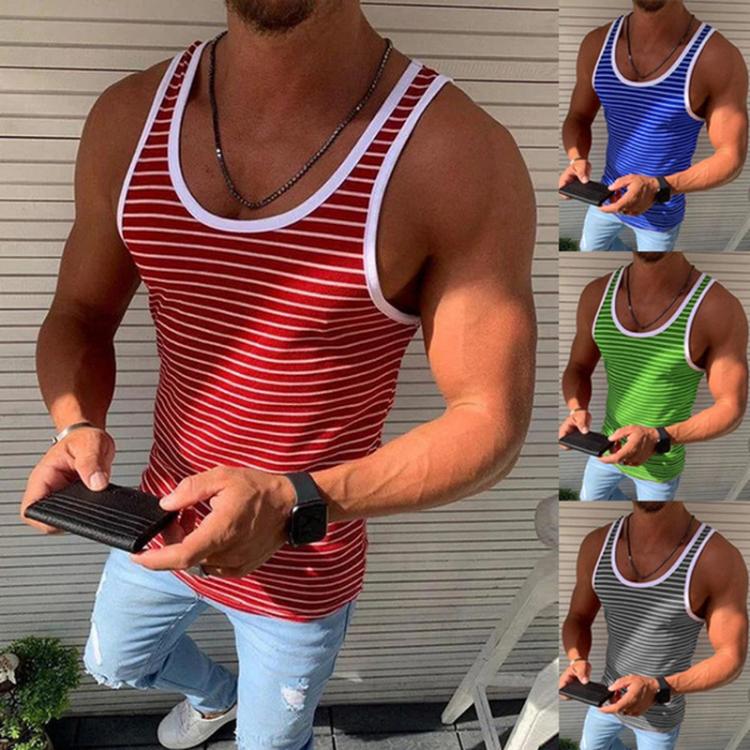 all in one place בגדי גברים Men Vests Summer Sleeveless Shirts Gym Clothing Men Stripped Sports Casual Fitness Tanks Slim Fit Mens Bodybuilding Tank Tops
