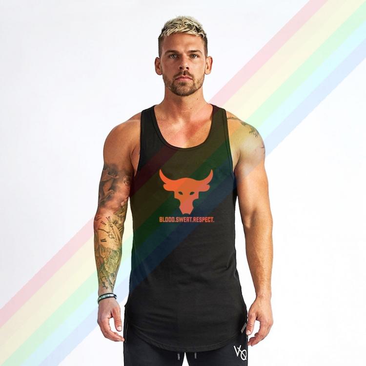 all in one place בגדי גברים Dark Red Brahma Bull Logo Project - Rock Comfortable Bodybuilding Tank Tops For Men Summer Gym Clothing Customized Vest Shirts