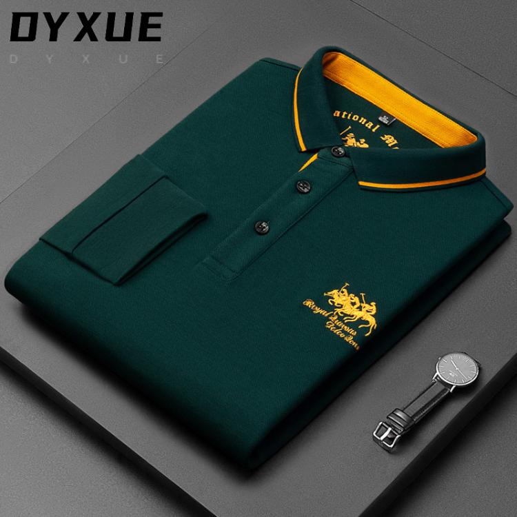 all in one place בגדי גברים Good 100% Quality Cotton Men Brand Polo Shirt Designer New Golf Long Sleeve Horse Tee For Casual Lapel Homme Fashion Male Us Top