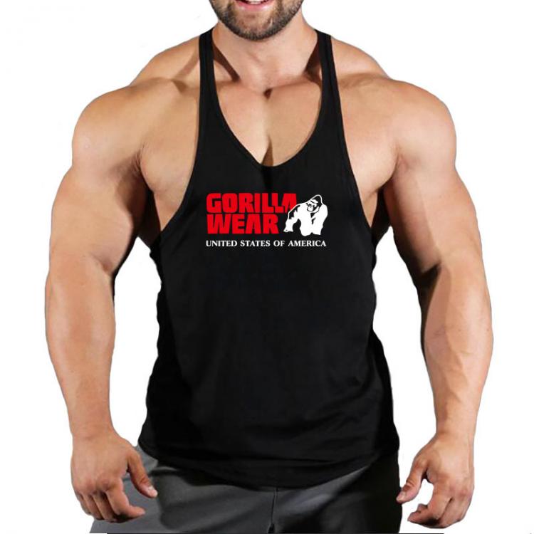 all in one place בגדי גברים Gorilla wear fashion cotton sleeveless tank top men Fitness muscle shirt mens singlet Bodybuilding workout gym vest fitness men