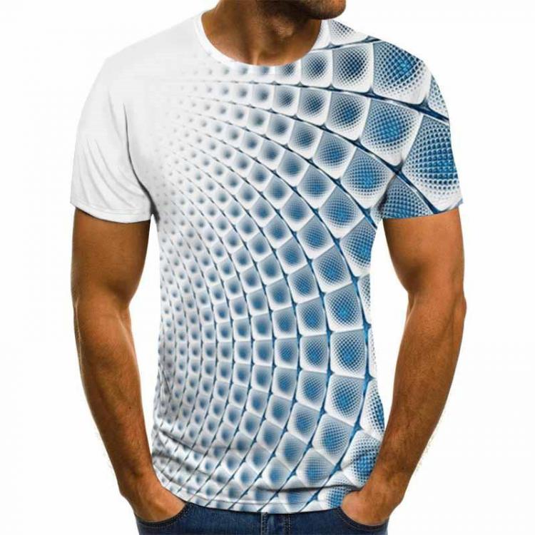 all in one place בגדי גברים Summer New Men's 3D Printing Fashion O-neck Short-sleeved Trendy Casual T-shirt