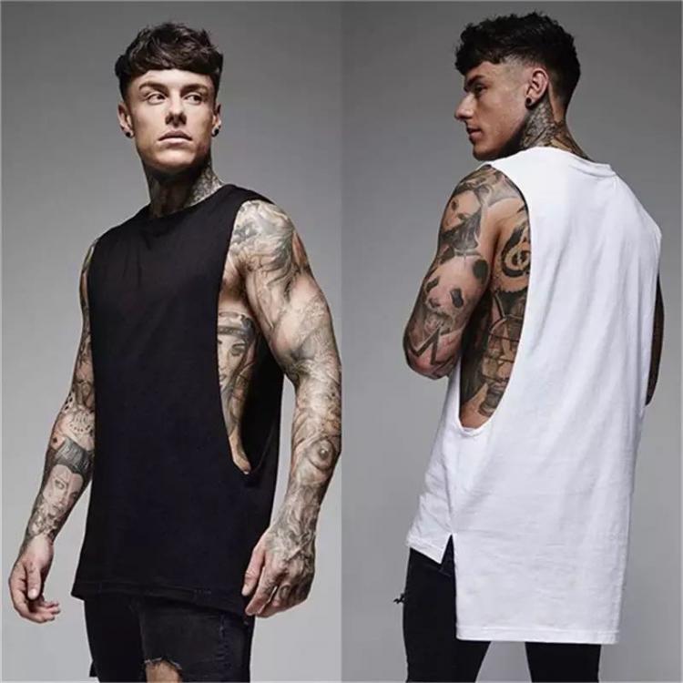 all in one place בגדי גברים Mens Casual Fashion Tank Top Gym Fitness Workout Cotton Sleeveless Shirt Summer Clothing Male Extend Long Singlet Hip Hop Vest