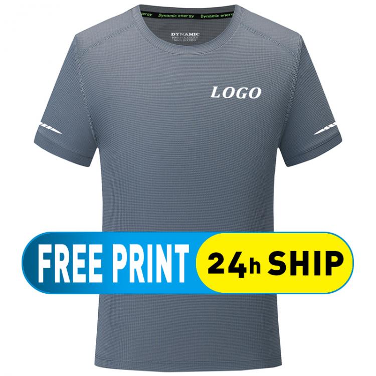 all in one place בגדי גברים Men's T-shirt quick-drying sports top can be customized personalized design logo/embroidery running training fitness short sl