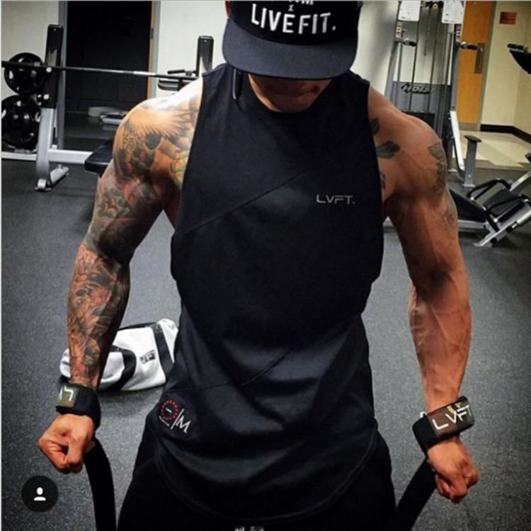 all in one place בגדי גברים Summer Newest Brand Mens Tank Top Curved Hem Patchwork Gyms Stringers Vest Bodybuilding Clothing Fitness Man Tanks Tops