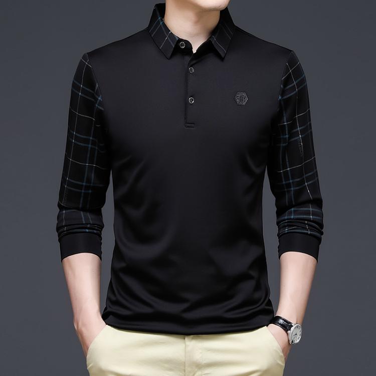 all in one place בגדי גברים TFETTERS Brand 2021 Autumn Polo Shirt Men Long Sleeve Casual Business Polo Shirt Fashion Patchwork Anti-wrinkle Mens Clothing