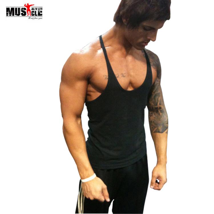 all in one place בגדי גברים 2018 Summer Bodybuilding Tank Top Men's Brand Clothing Fitness Singlet Sleeveless Cotton Workout Stringer Regatas Casual Gyms