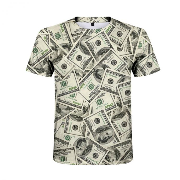 all in one place בגדי גברים New product dollar creative T-shirt men's hip-hop short-sleeved summer fashion T-shirt handsome personality casual men's