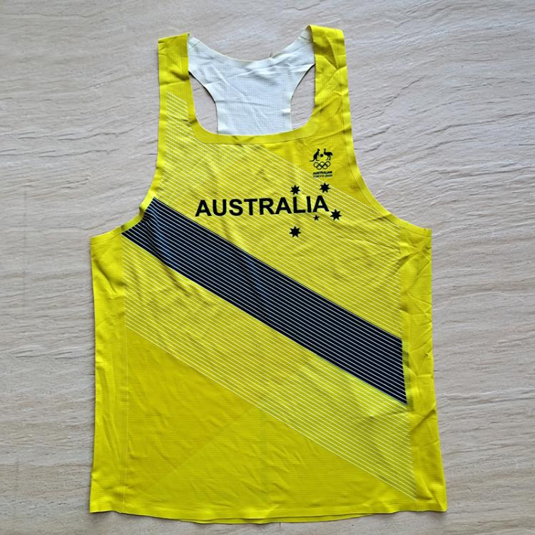 all in one place בגדי גברים Australia National Team Man Fast Running Net Breathable Vest  Marathon Professional Athlete Track Field Singlet Customizable