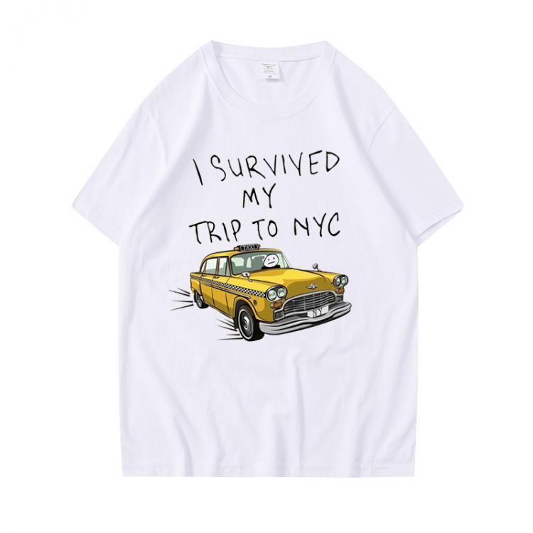 all in one place בגדי גברים Tom Holland Same Style Tees I Survived My Trip To NYC Print Tops Casual 100%Cotton Streetwear Men Women Unisex Fashion T Shirt