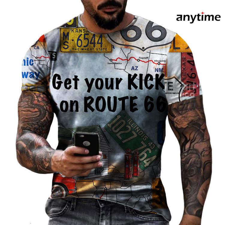 all in one place בגדי גברים The Mother Land Route 66 T Shirt Graphic Printed New Grunge Clothes Oversized T-Shirt for Men Retro Indie Tops Tee Hot Sale