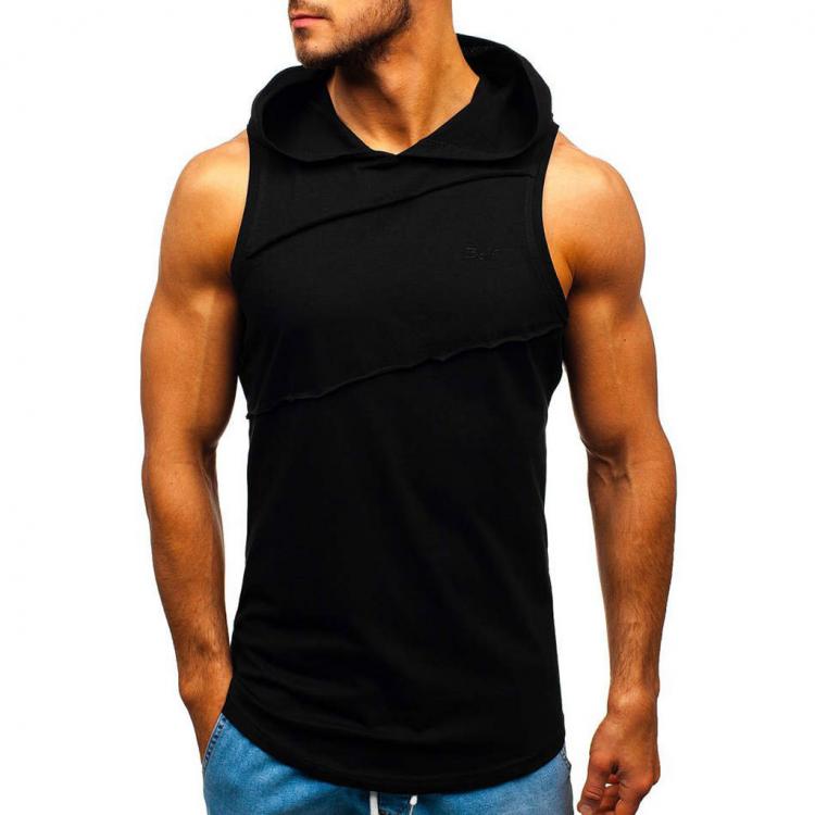 all in one place בגדי גברים Men Hooded Muscle Tank Top Sleeveless Gym Sport Slim  Vest Jacket  Bodybuilding Hooded Hip Hop Streetwear Elastic Tank Tops