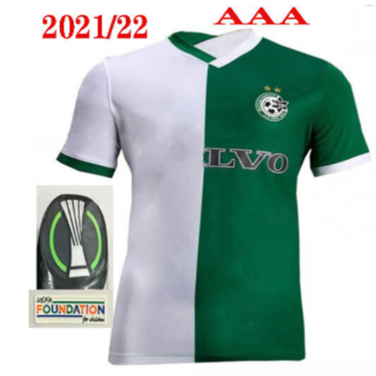 all in one place בגדי גברים New 2021/22 Israel Maccabi Haifa home jersey ATZILI HAZIZA G.DONYOH T-shirt