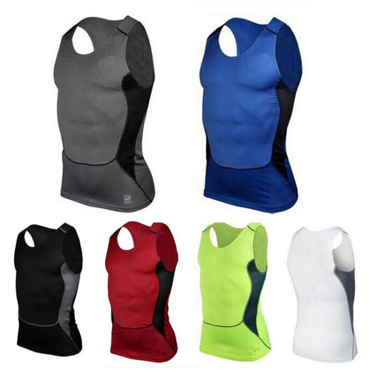 all in one place בגדי גברים Men's Quick Dry Fitness Base Layer Top Compression Sleeveless Breathable Shirts Sport Vest