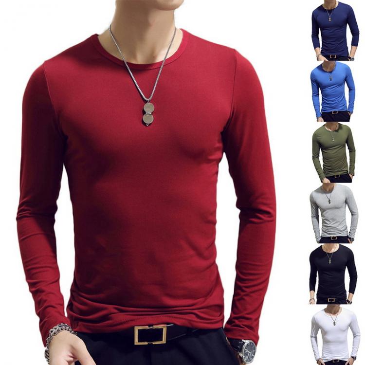 all in one place בגדי גברים New Spring Men T-Shirt  Long Sleeve T Shirt Men O-Neck Fitness Jogging Tee Basic Running Homme Top Clothing Camiseta Hombre 2020