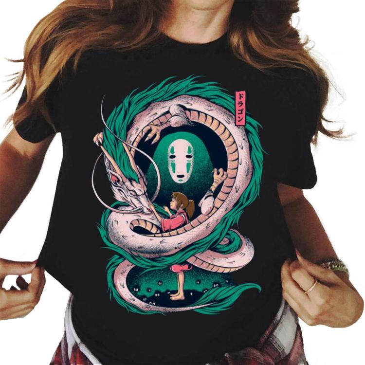 all in one place בגדי גברים Spirited Away Hayao Miyazaki Kawaii Print T-shirt Graphic Tees Unisex Tops Tshirt for male comfortable men top tees