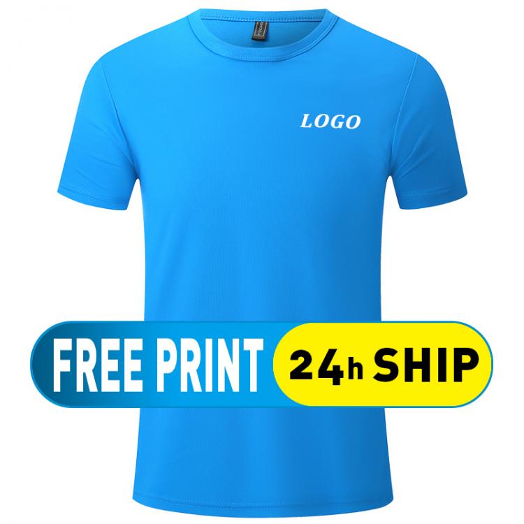 all in one place בגדי גברים Cheap Quick-drying Round Neck T-shirt Custom Printed Logo Men And Women Sports Tees Embroidery  Personalized Design Top