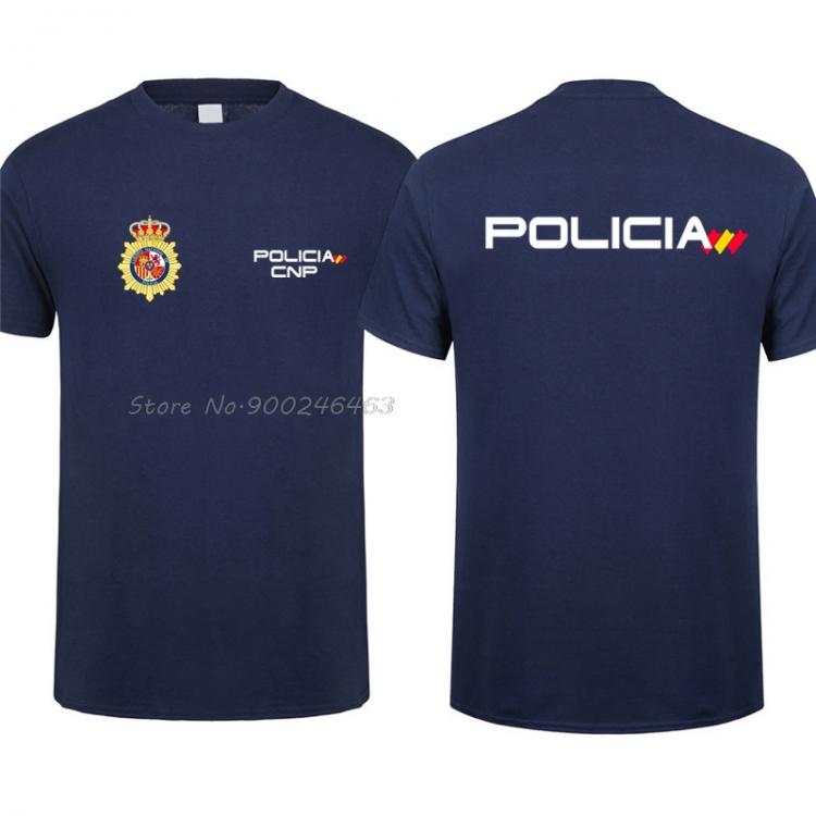 all in one place בגדי גברים Spain National Police T Shirt Man Cool Espana Policia CNP UIP UPR anti riot Force T-shirt Men Cotton Tees Harajuku Streetwear