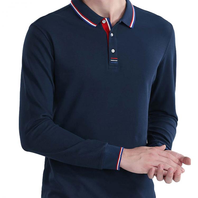 mens polo tops long sleeve