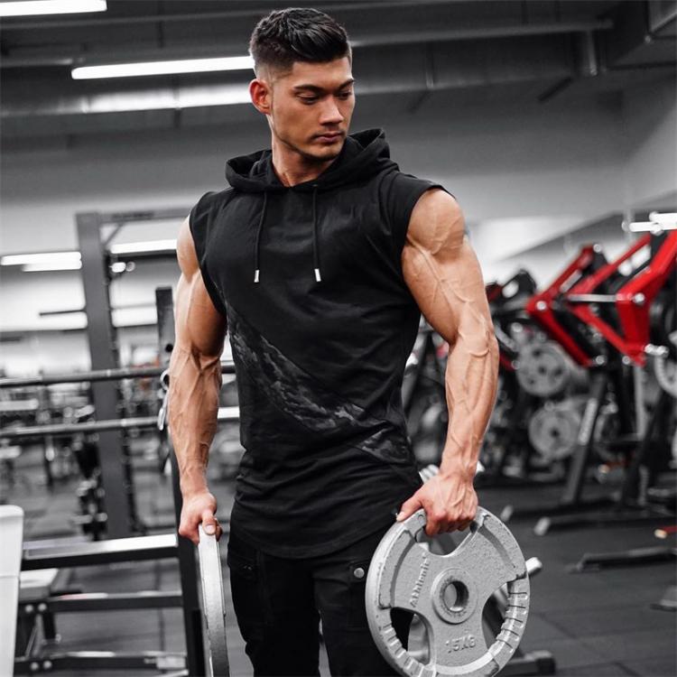 all in one place בגדי גברים 2021 New Fashion Bodybuilding Tank Tops Men Gym Fitness Hooded Vest Sleeveless Shirt Training Hoodie Casual Singlet Clothing