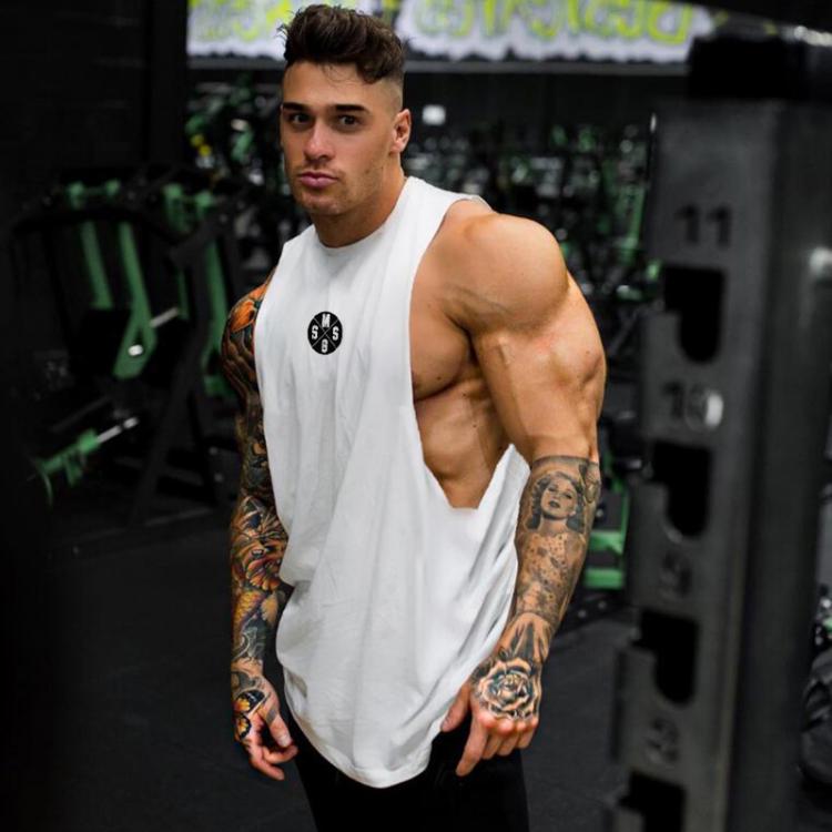 all in one place בגדי גברים Muscleguys Mens Casual Loose Fitness Tank Tops For Male Summer Open side Sleeveless Active Muscle Shirts Vest Undershirts