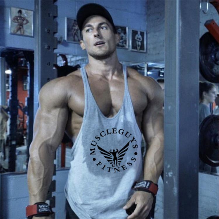 all in one place בגדי גברים Muscleguys Brand Fitness Clothing Bodybuilding Tank Top Men Gyms Stringer Singlet Cotton Sleeveless shirt Workout Man Undershirt