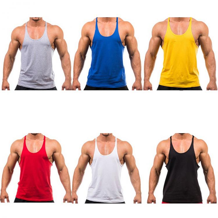 all in one place בגדי גברים Men Fitness Muscle Tank Top Summer Casual Sport Vests Sleeveless Tee Vest Men Tank Top Bodybuilding Gym Clothing Debardeur Homme
