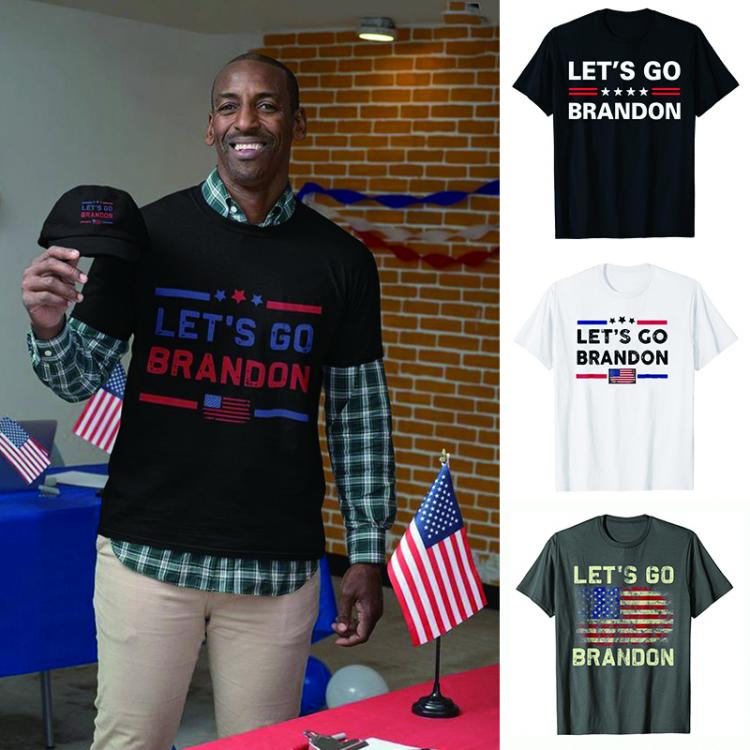 all in one place בגדי גברים Let's Go Brandon T Shirt for Men Women Funny Slogan Printed FJB Short Sleeve Tees Casual Unisex Tops New Fashion