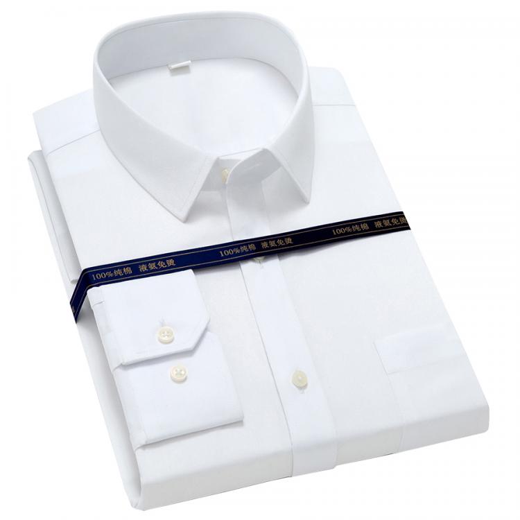 all in one place בגדי גברים Top Quality Mens Dress Shirt Pure Cotton Long Sleeve Regular Fit Business Office Wedding Formal Blouse