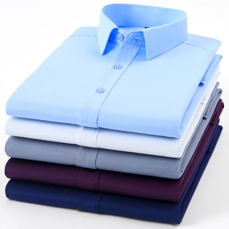 all in one place בגדי גברים Top Quality Men Dress Shirt Non Iron Fashion Long Sleeve Business Formal Regular Fit Office Camisa Social Masculina