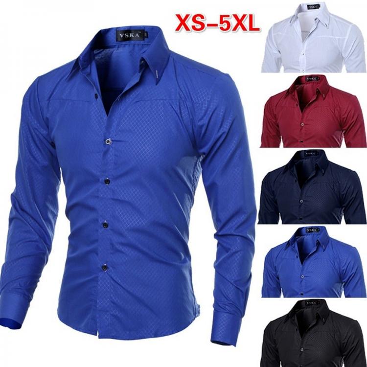 all in one place בגדי גברים Men's Classic Business Long-sleeved Slim-fit Formal Shirt