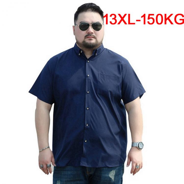 all in one place בגדי גברים men 8XL 9XL shirts 10XL 7XL plus size big larger 5XL 6XL cheap short sleeve summer dress plaid shirts casual navy blue