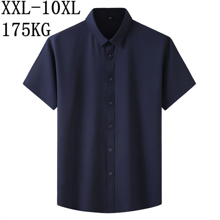 all in one place בגדי גברים 10XL 8XL 7XL New Summer Business Formal Shirts For Men Short Sleeve Loose Dress Shirt Man chemise homme Casual Brand Clothes