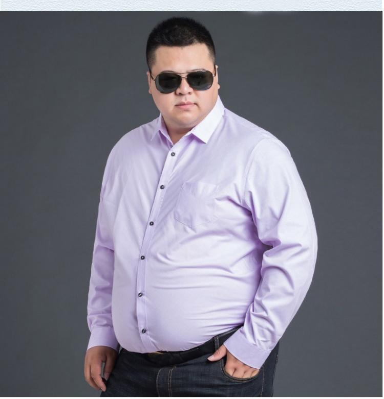 all in one place בגדי גברים high quality winter autumn men plus size big dress shirt long sleeve 6XL 8XL 10XL 12XL formal office shirts Business blue
