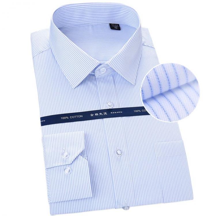 all in one place בגדי גברים Pure Cotton Oversized Shirt for men Long Sleeve striped solid formal Man's shirts 8Xl White Square collar comfortable clothin