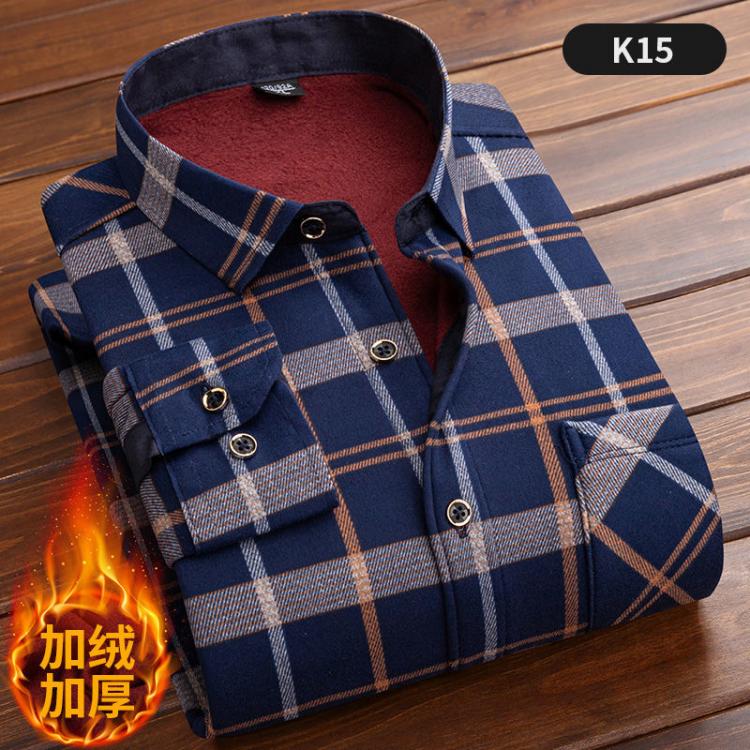 all in one place בגדי גברים Plus Size 5XL 2021 Winter Mens Fashion Warm Long Sleeve Plaid Shirt Male Thicken Fleece Lined Soft Casual Flannel Dress Shirts；P
