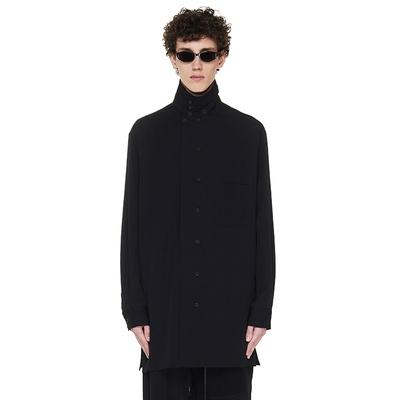 all in one place בגדי גברים The new spring men's shirt has a dark, loose collar and is simple