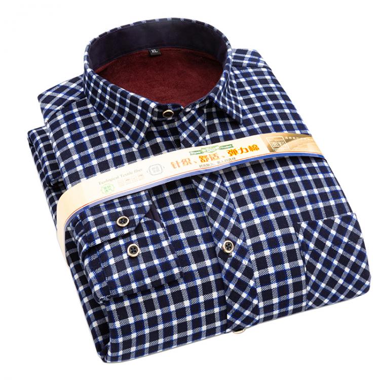 all in one place בגדי גברים Aoliwen Men Plus Size Cold Proof Plus Velvet Check Shirts For Men Winter Fashion Thickened Warm Long Sleeve Shirts Brand For Men