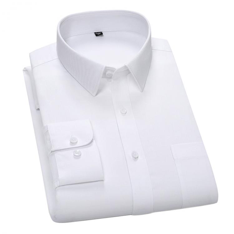 all in one place בגדי גברים Aoliwen Large size Long Sleeve Business Oxford Wrinkle Resistant Shirts For Men 100% Cotton quality Solid Color Shirts Autumn