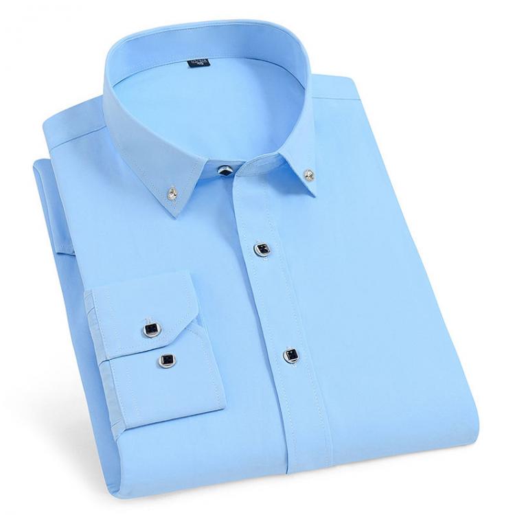 all in one place בגדי גברים 2020 New Men French Cufflinks Shirt Men's Stripes Shirt Long Sleeve Casual Male Brand Shirts Slim Fit French Cuff Dress Shirt