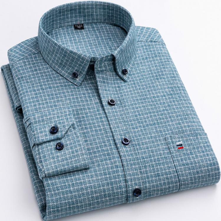 all in one place בגדי גברים 100% Pure Cotton 7XL 6XL Long Sleeve Shirt Plaid Business Slim Fit Shirt Men Casual Korean Clothes Oversized Button Up Shirt