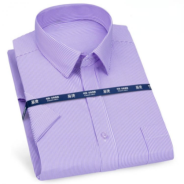 all in one place בגדי גברים Twill & Plain Cotton Shirts Mens Classic Long Sleeve Pinstriped Dress Shirt Formal Business Work Shirts Stripe Korean Slim Sol