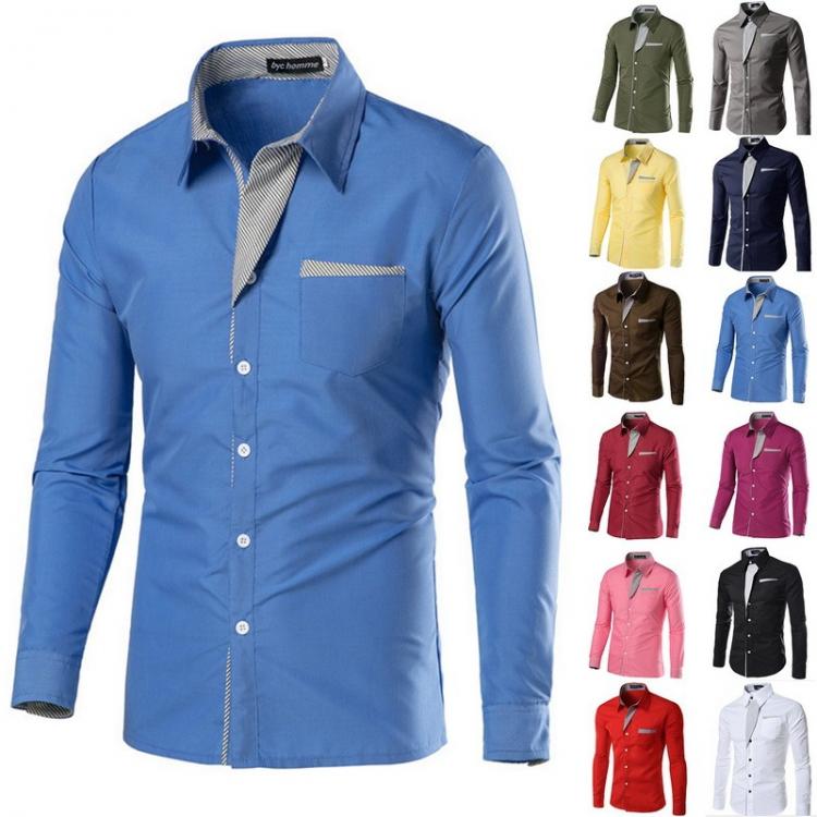 all in one place בגדי גברים 2021 Hot Sale New Fashion Camisa Masculina Long Sleeve Shirt Men Slim fit Design Formal Casual Brand Male Dress Shirt Size L-4XL