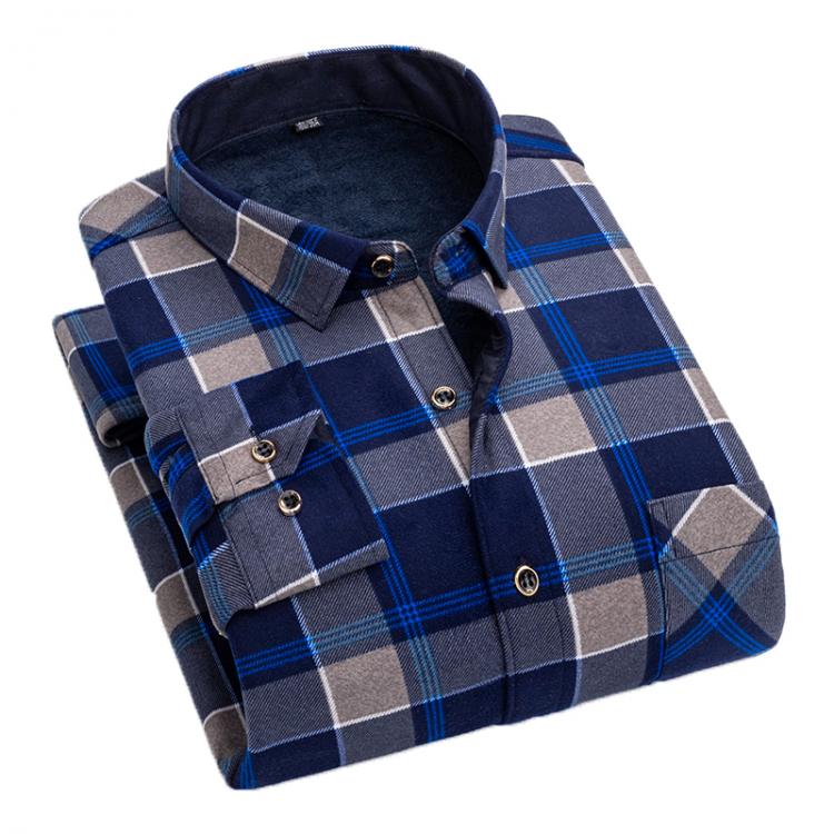 all in one place בגדי גברים Aoliwen Brand Men New Thick And Velvet Long Sleeve Warm Slim Fit Shirts For Men Flannel Cold Resistant Plaid High Quality Shirts