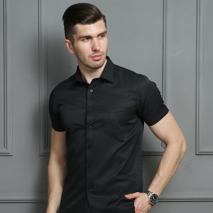 all in one place בגדי גברים Men's Casual Dress Short Sleeved Shirt White Blue Pink Black Male Regular Fit Shirt For Men Social Shirts 4XL 5XL 6XL 7XL 8XL