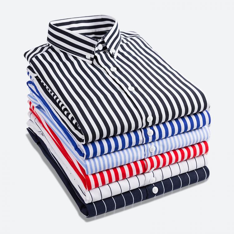 all in one place בגדי גברים Men's Fashion Striped Dress Long Sleeve Shirt 2021 New Men's Business Casual Slim Korean button up Shirt brand dress Shi