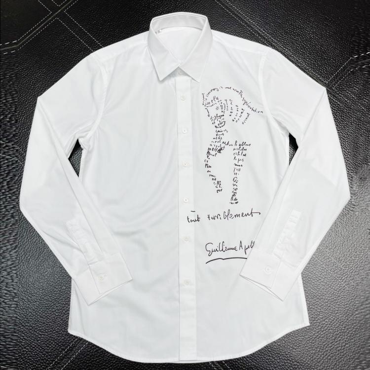 all in one place בגדי גברים Brand Design Shirt Men Casual Slim Solid Male Shirts Long Sleeve Cotton Chemise homme Plus size Business Camisas withe Table