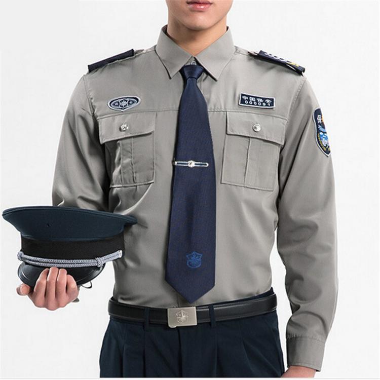 all in one place בגדי גברים Men Security Shirt Male White Long Sleeve Clothing For Work Army Combat Military Uniform