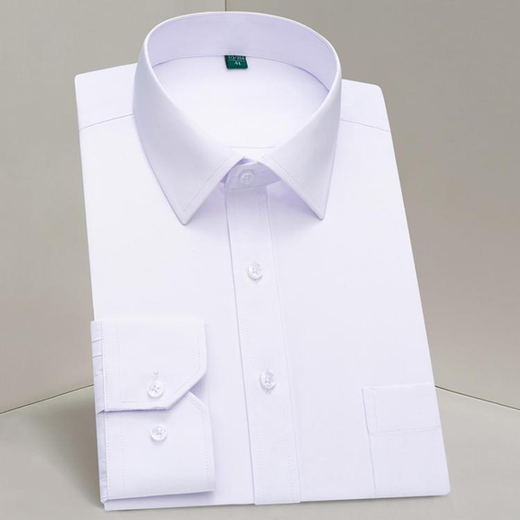 all in one place בגדי גברים White Formal Shirt Men's Business Solid Social Dress Shirts Long Sleeve Work Office Light Blue Black Pink Mens Dress Shirts