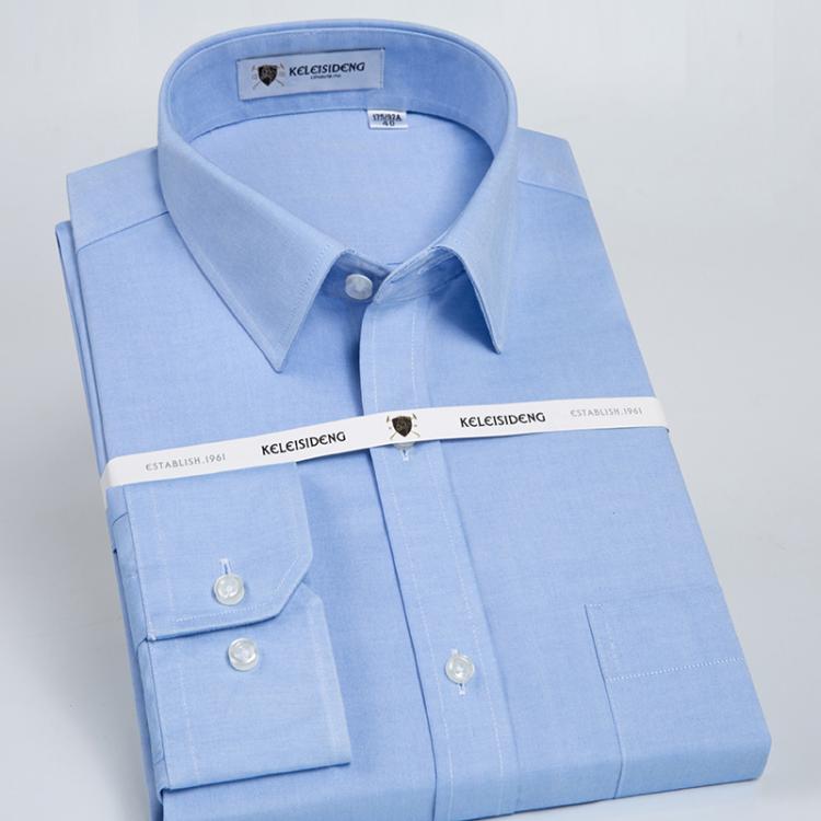 all in one place בגדי גברים Men's Classic Long Sleeve Non-Iron Shirts Single Patch Pocket Standard-fit Formal Business Work Social Cotton Basic Dress Shi