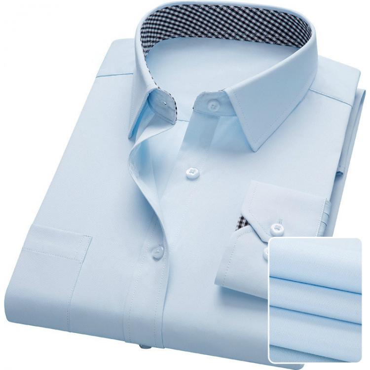 all in one place בגדי גברים High Quality Mens Dress Shirts Long Sleeve Casual Slim Fit Mens shirts Solid Breathable Business Shirt Male Camisa Masculina